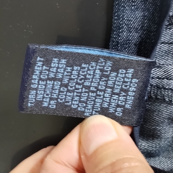 Westbound denim a-line mini skirt size 12P 25" long button zip side - Picture 5 of 5